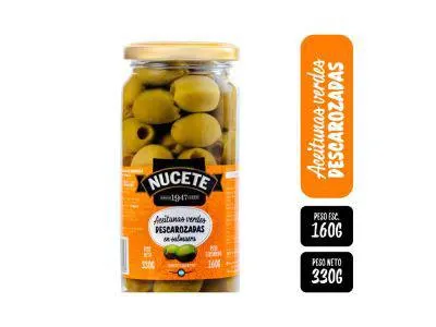 ACEITUNAS NUCETE VERDE DESCAROZADAS FRASCO 160 GR