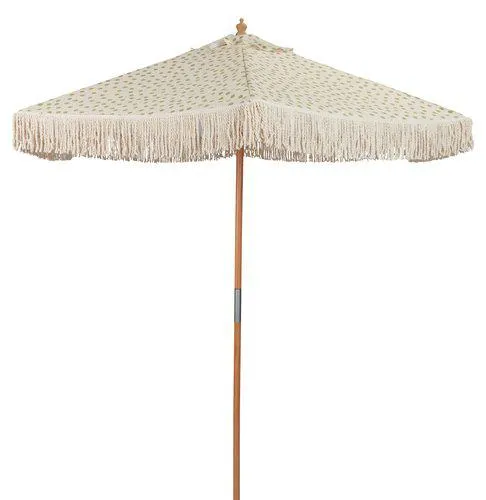 Aurinkovarjo YPPENBJERG Ø200 beige/vihreät pilkut