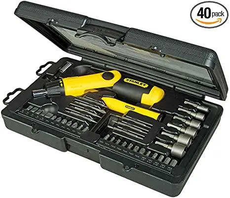 Stanley 0-63-038 Pistol Grip Screwdriver Set (40-piece), Multicolor