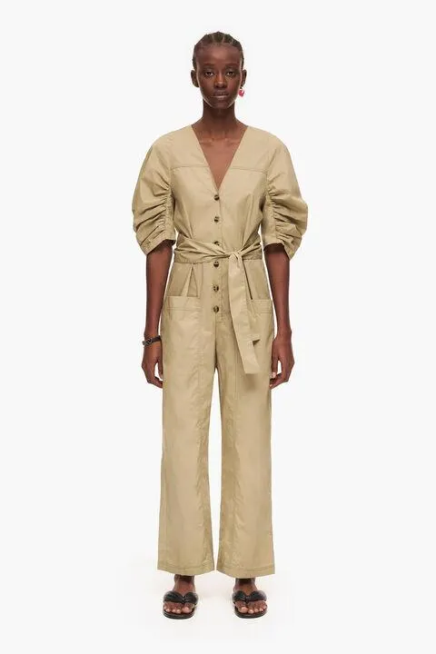 Macacão popelina caqui