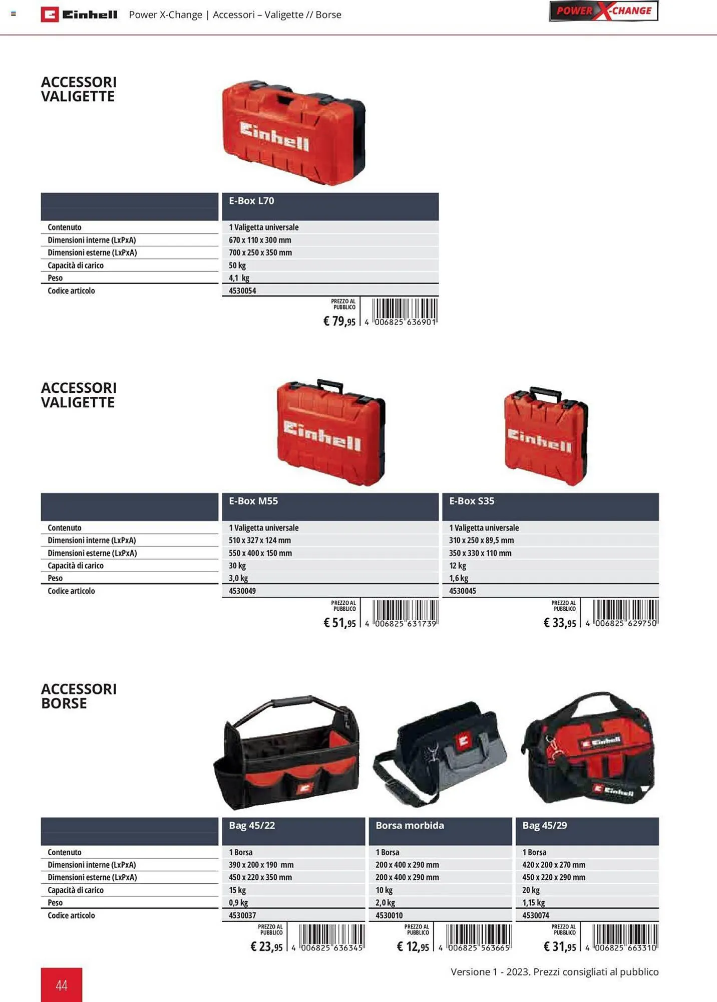 Volantino Einhell da 1 febbraio a 31 dicembre di 2023 - Pagina del volantino 44