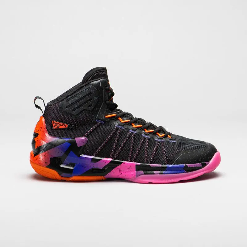 Men's/Women's Basketball Shoes SS500 - Black/Purple