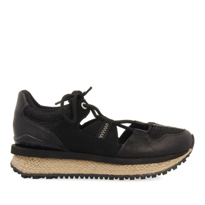 Milot women's semi-open black sneakers