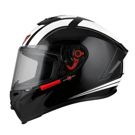 Cerrado CASCO FIBRA GIGA GLOBAL NEGRO-BLANCO