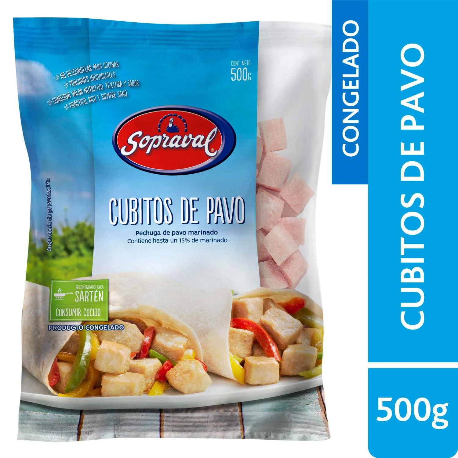 Cubitos de pavo 500 g