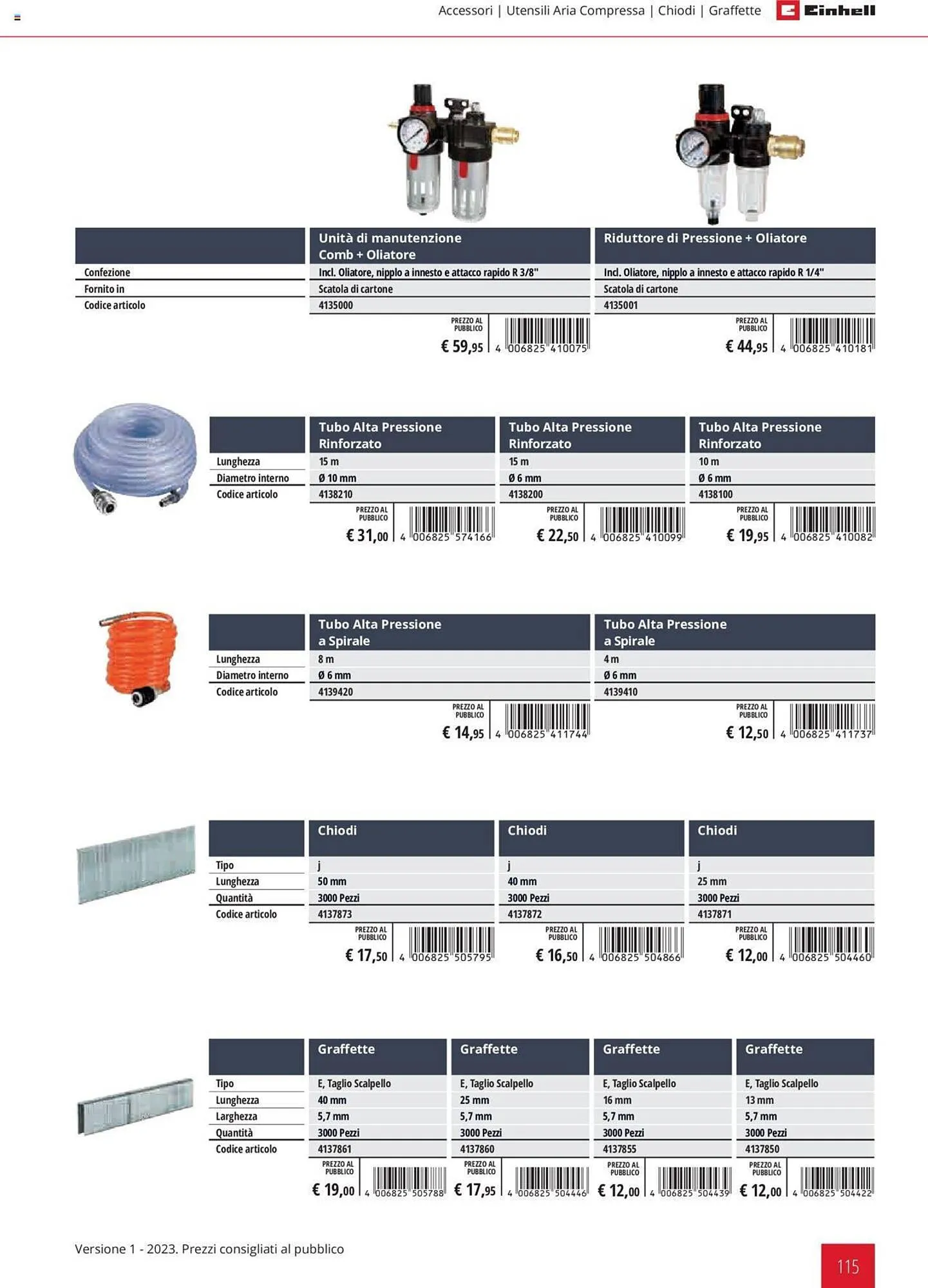 Volantino Einhell da 1 febbraio a 31 dicembre di 2023 - Pagina del volantino 115