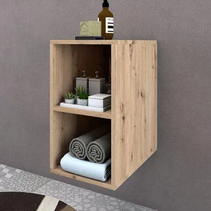 Elemento con due vani a giorno per base Monya rovere