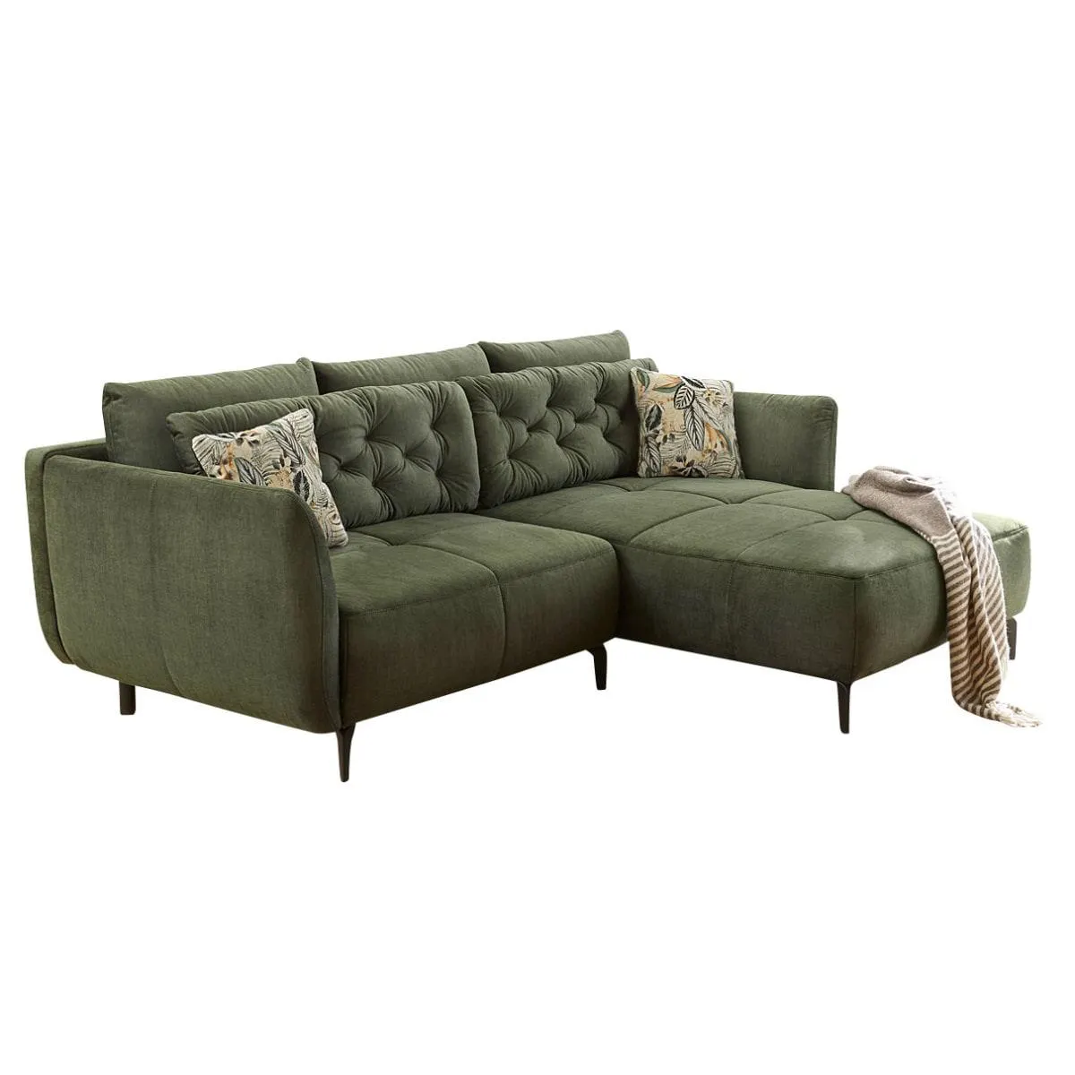 Ecksofa CHASE dunkelgrün