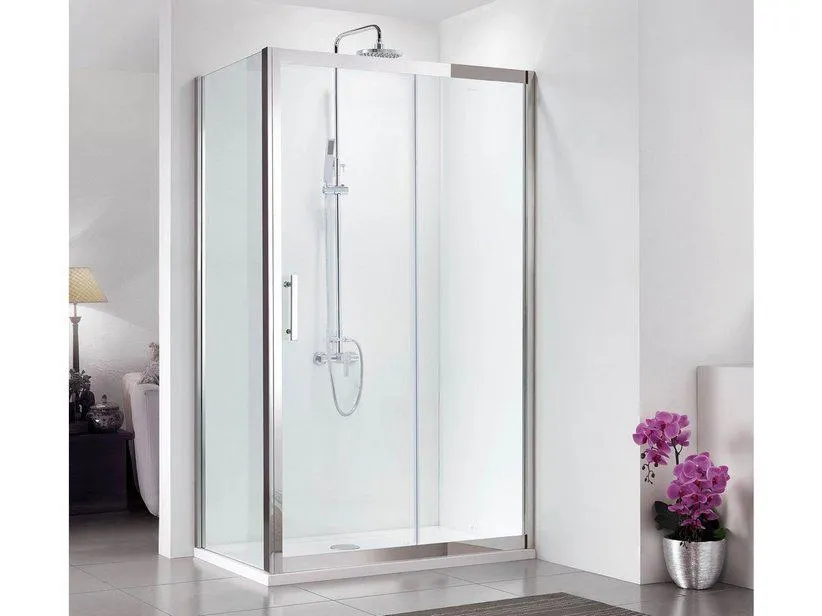 ZEUS INOX SHOWER ENCLOSURE 80X120 TRAN.