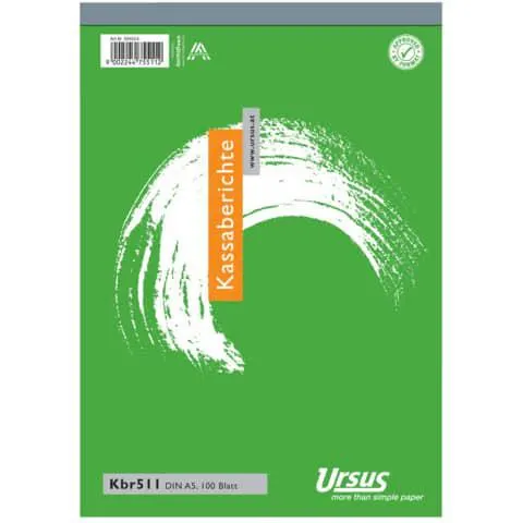 Kassabuch A5h 100 Blatt URSUS Style Kbr511 094024