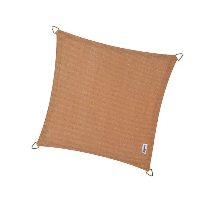Coolfit schaduwdoek vierkant 3.6x3.6m - Zand