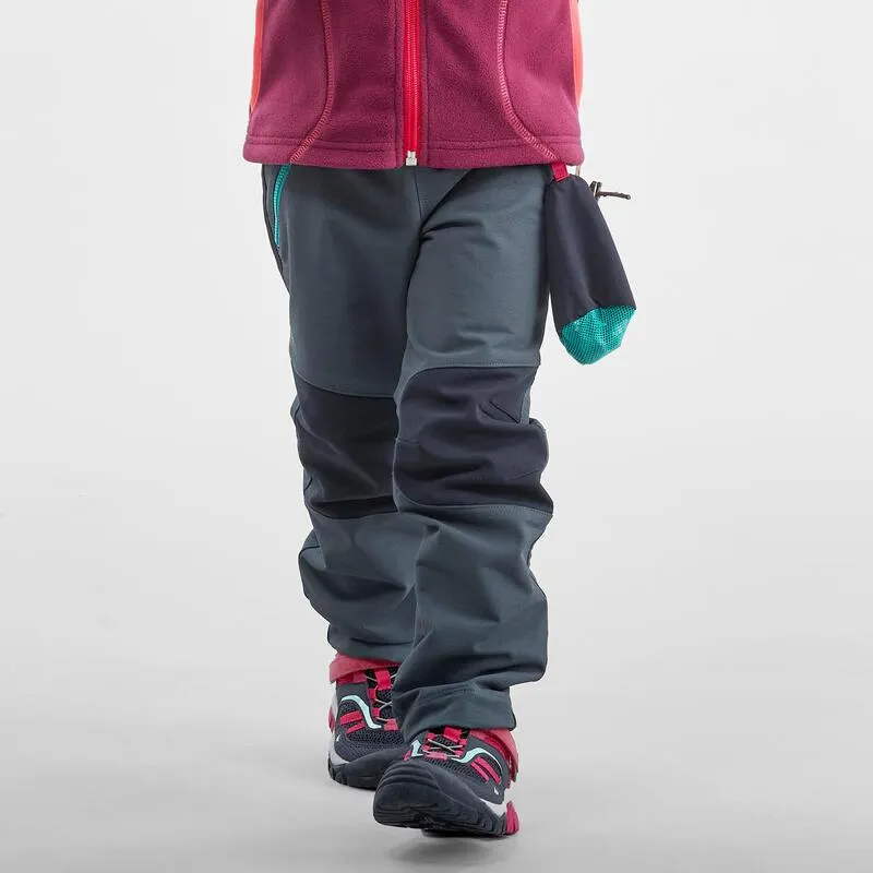 Pantalón montaña y trekking perlante Niños 2 a 6 Años Quechua MH550 gris