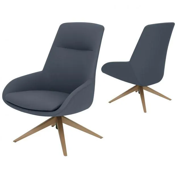 NOOM - sillón de visita vinil azul night