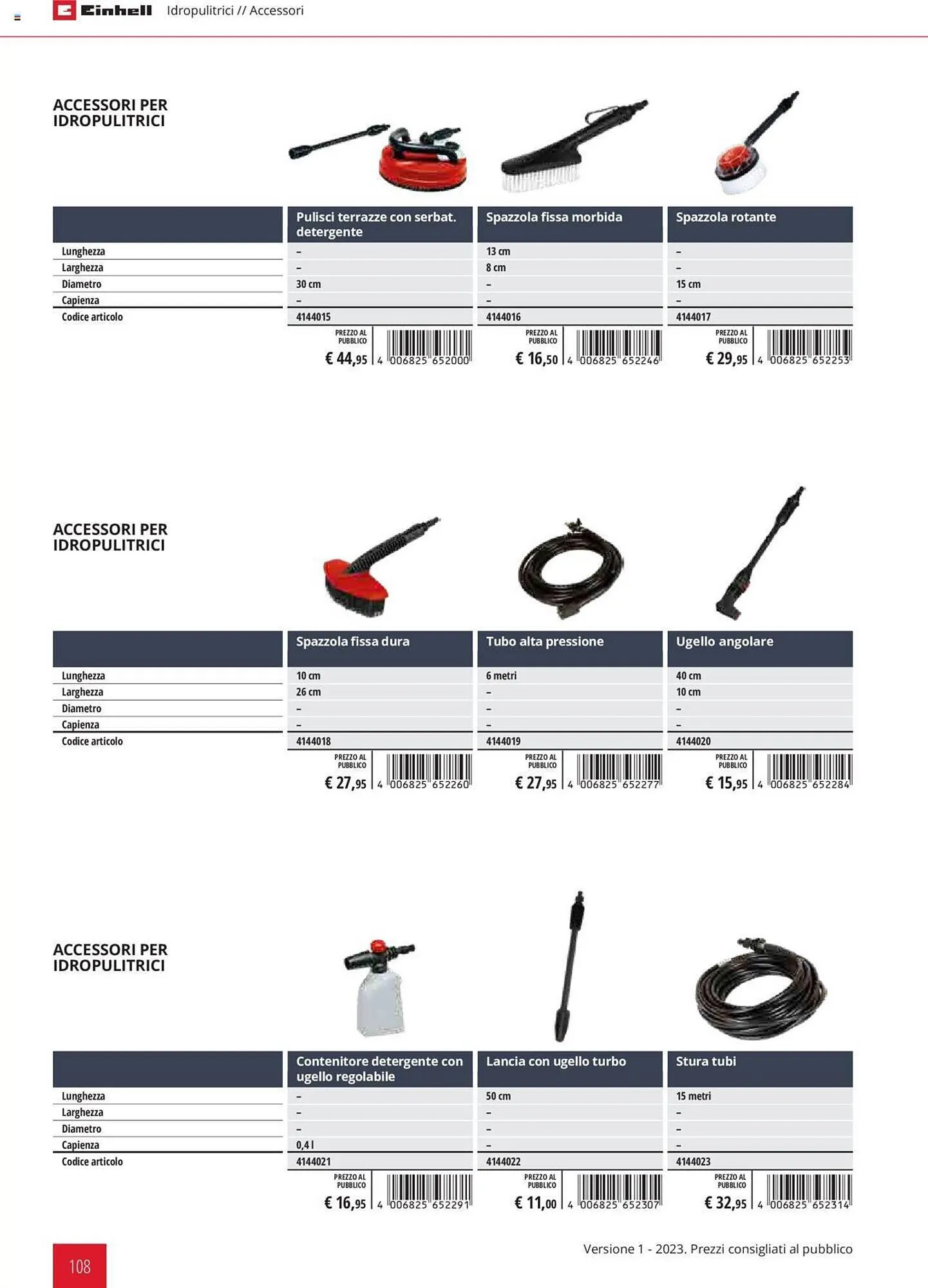 Volantino Einhell da 1 febbraio a 31 dicembre di 2023 - Pagina del volantino 108