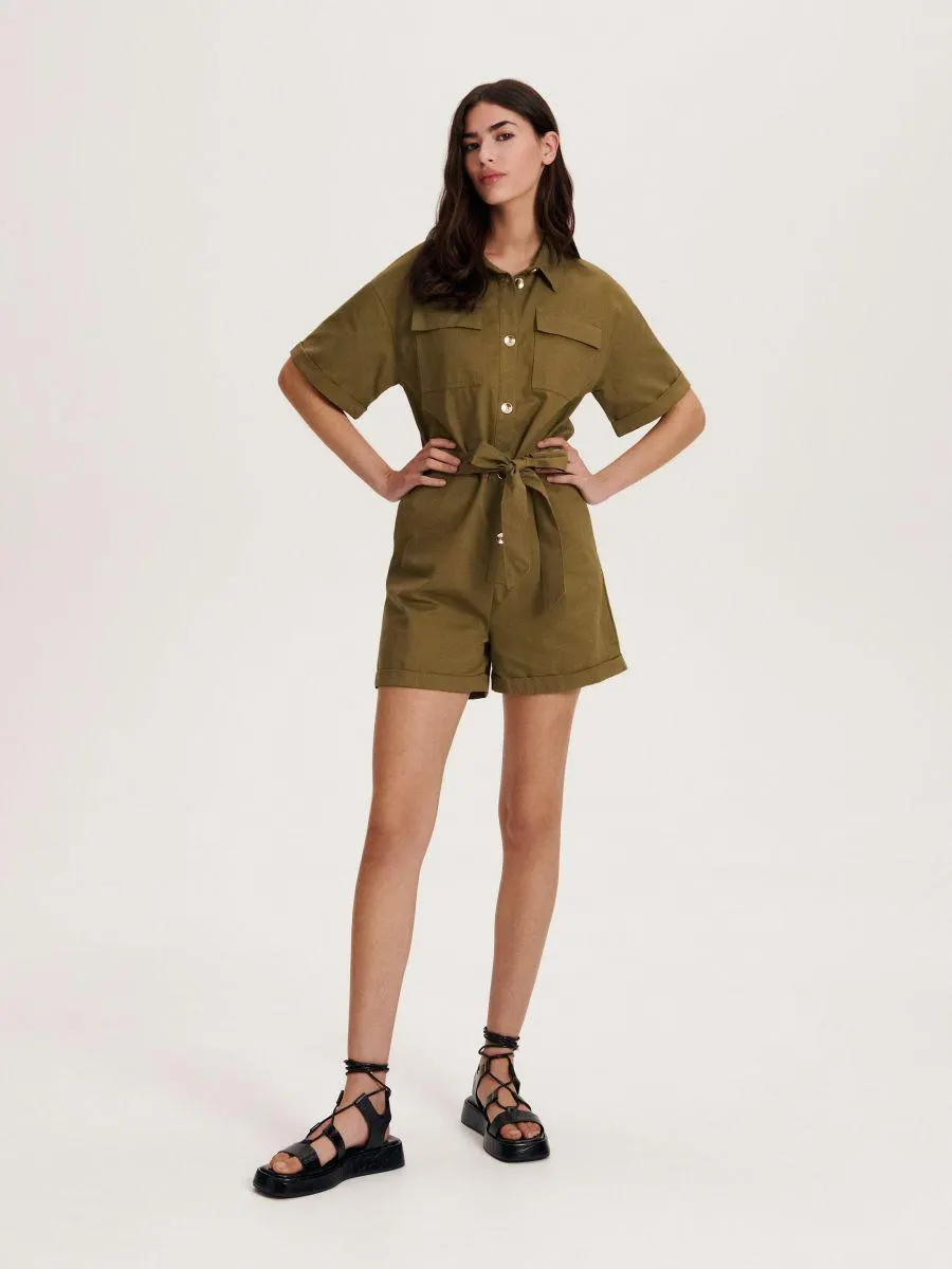 Pamut nadrágruha övvel