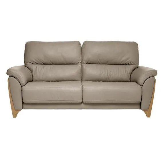 Medium Recliner Sofa CM Oak & L953 Leather