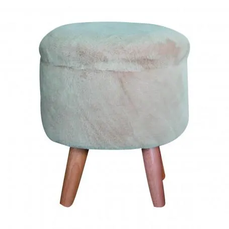 POUF COLORE BEIGE E GRIGIO