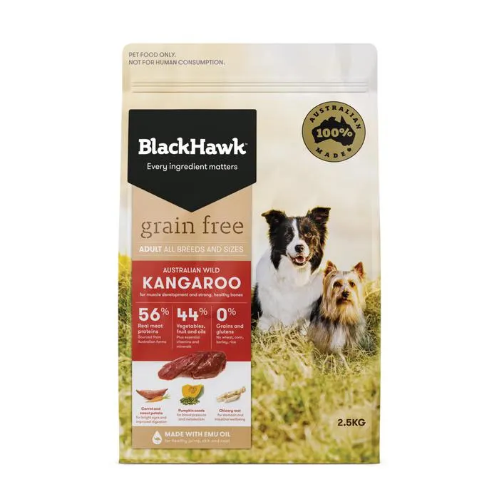 Black Hawk Kangaroo Grain Free Dog Food 2.5kg