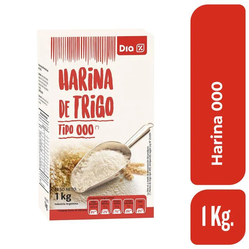 Harina de Trigo 000 DIA 1 Kg.