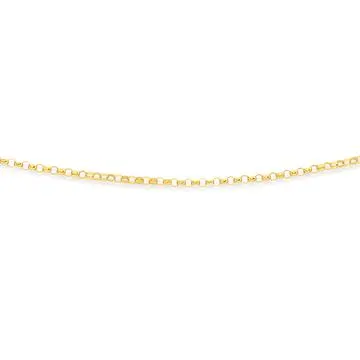 9ct Gold 50cm Solid Round Belcher Chain