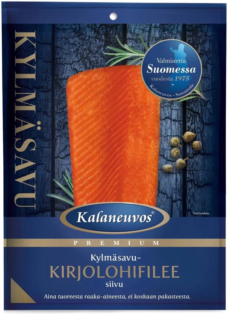 Kalaneuvos Kylmäsavukirjolohifilee siivu 150g vak