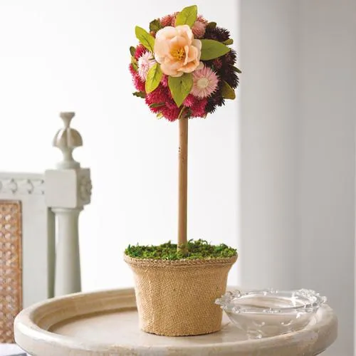 Everlasting Strawflower Topiary Ball
