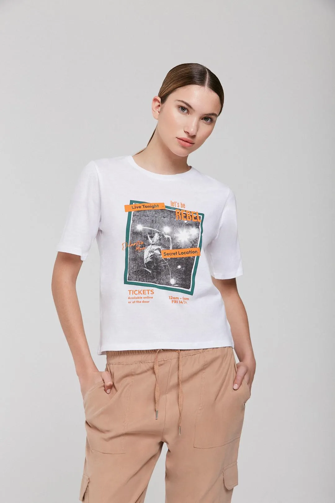 Remera Rebel - Blanco