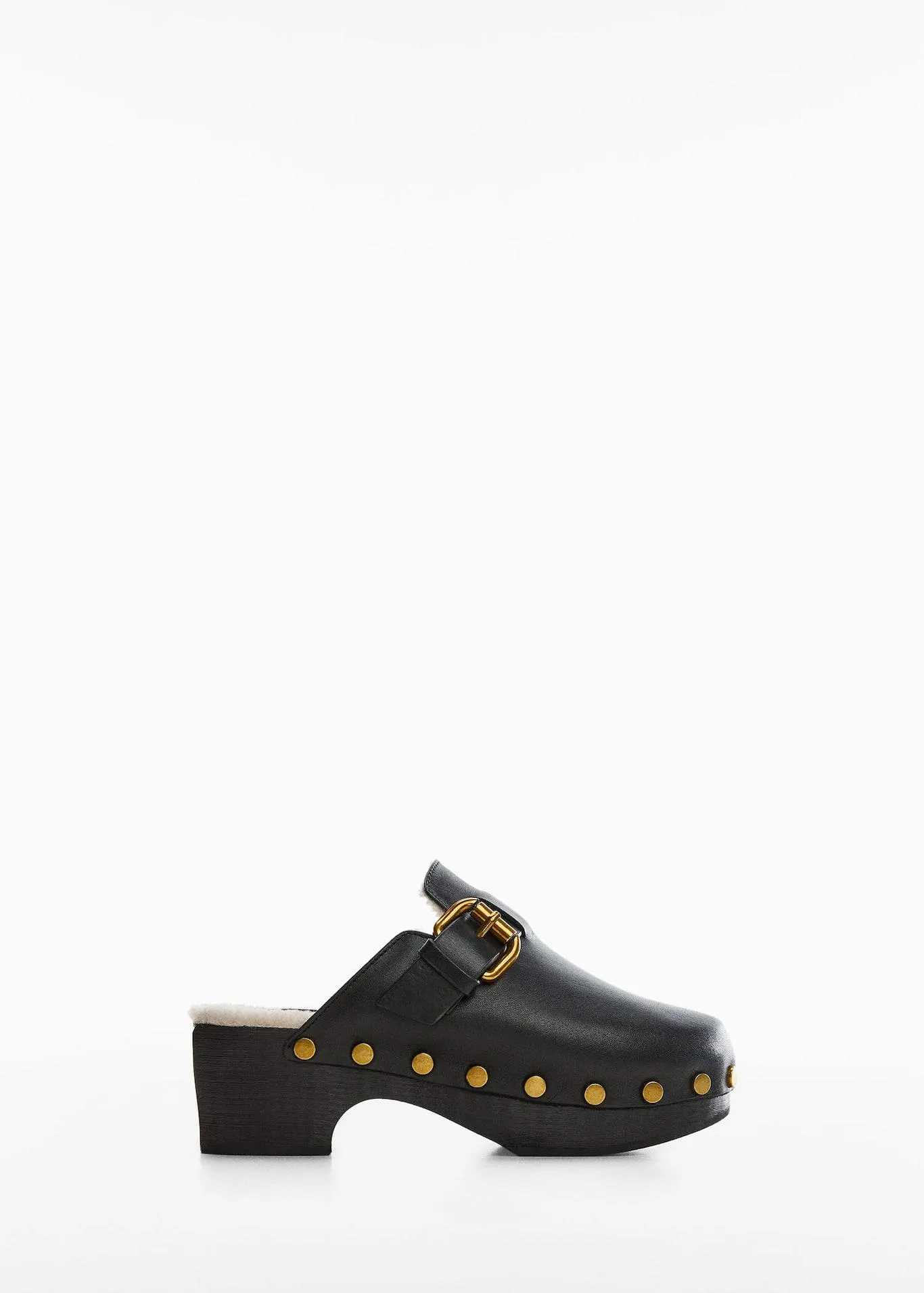 Zoccoli con fodera in pelliccia di pecora