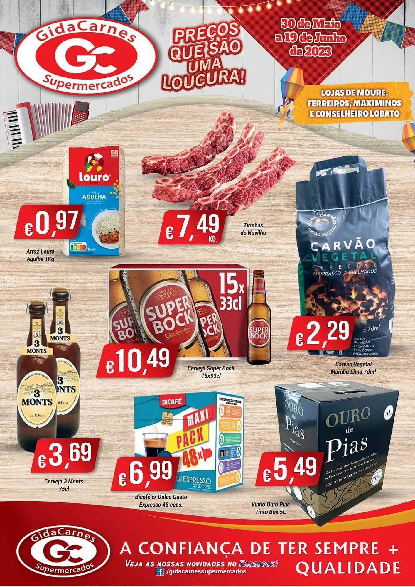 Folheto Folheto GidaCarnes Supermercados de 30 de junho até 19 de julho 2023 - Pagina 1