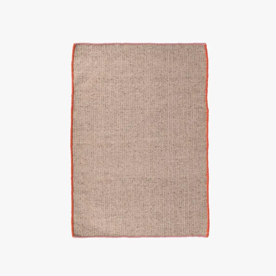 Tapete de lã laranja e rosa 70x110cm LUZIA