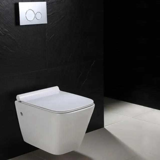 WC-istuin REA Ryan Rimless Slim tyyppi, hiljaisesti sulkeutuvalla kannella