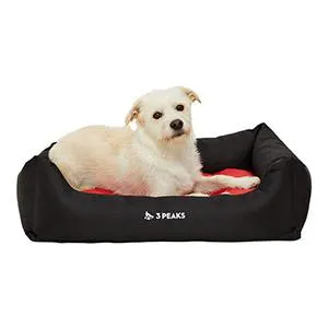 3 Peaks Durable Square Dog Bed Black
