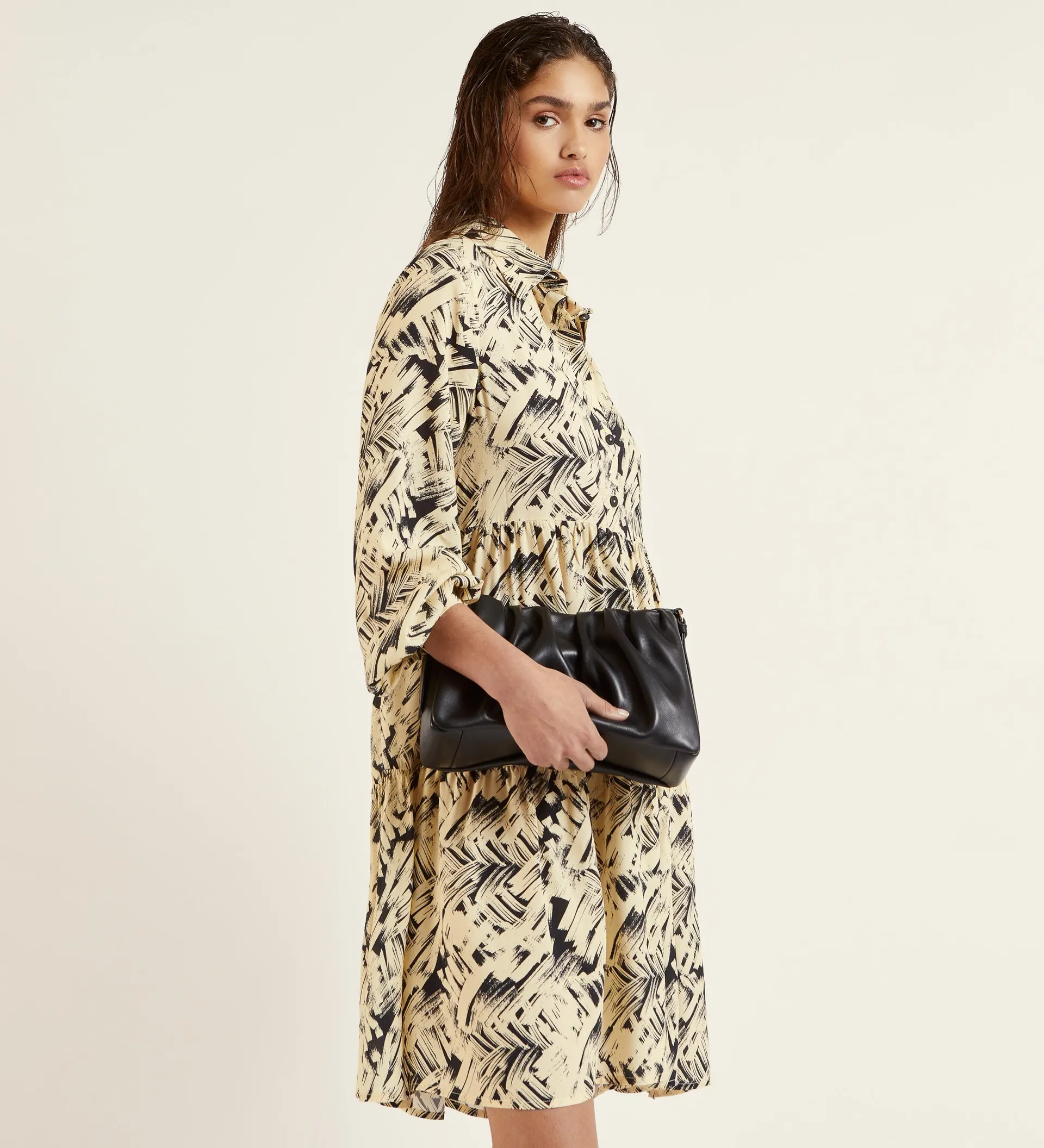 Vestido babydoll estampado