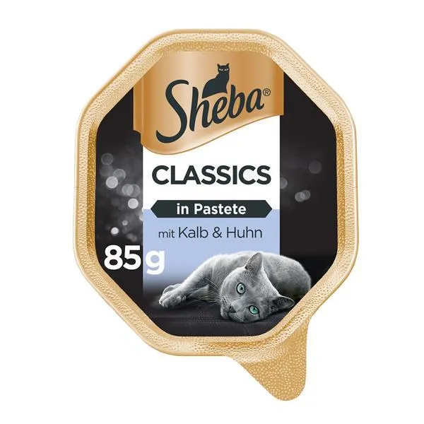 Sheba Classics in Pastete mit Kalb & Huhn