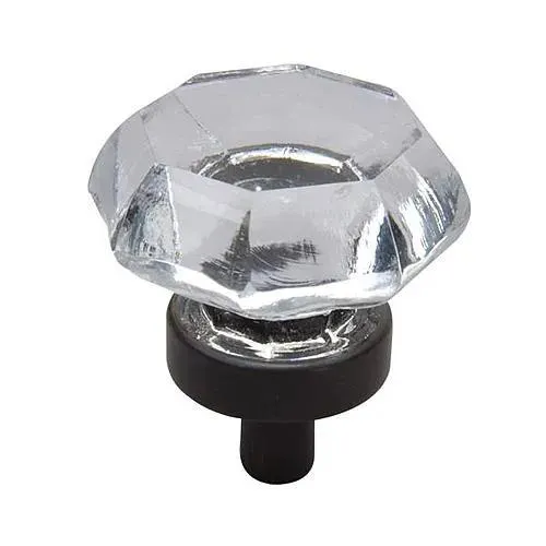 Restorers Classic Octagonal Glass Knob - 1 Inch Diameter