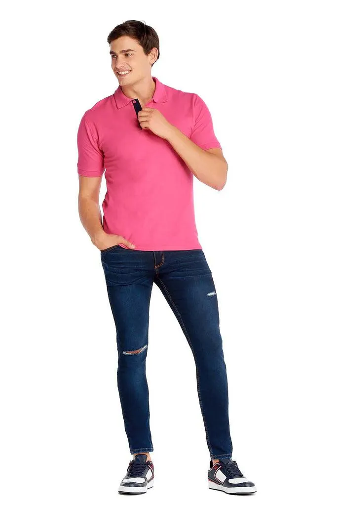 024495 Camisa Manga Corta Color Fiusha