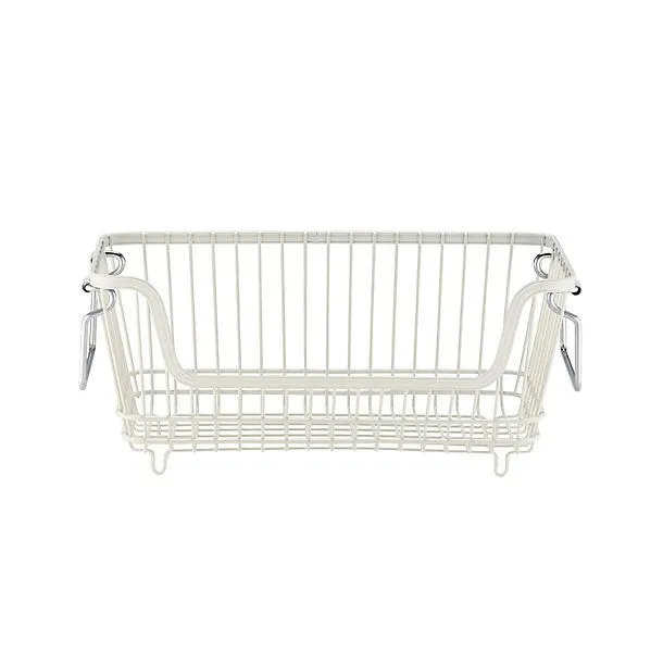 Lakeland Small Multi-Purpose Stackable Wire Storage Basket – Cream