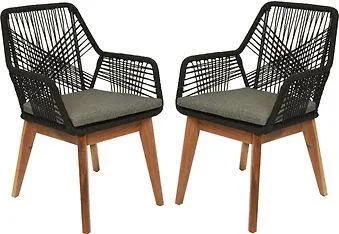 Enne Garden Siena Dining -puutarhatuolisetti, 2 kpl, akaasiapuuta