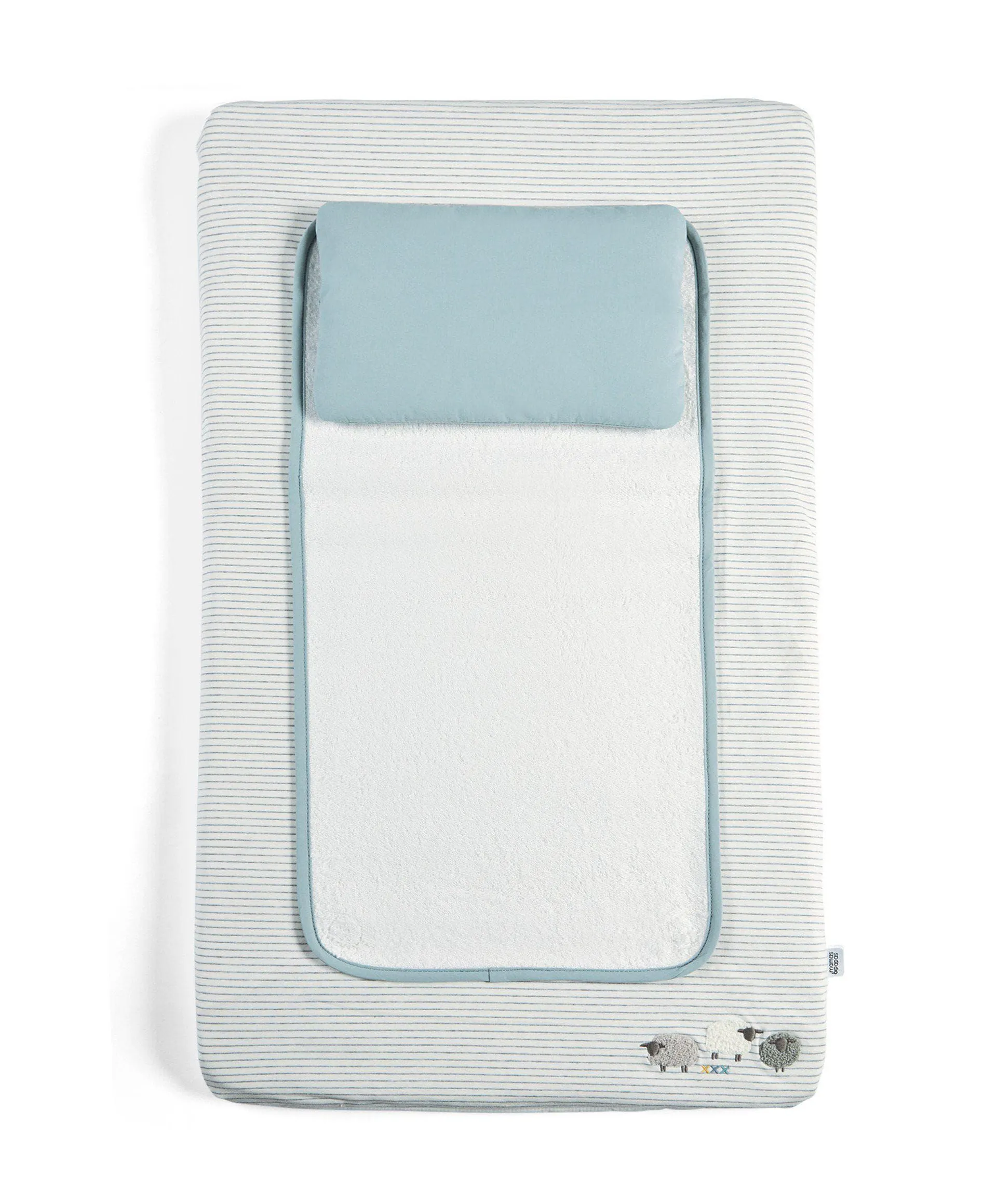 Welcome to the World Luxury Changing Mat - Blue