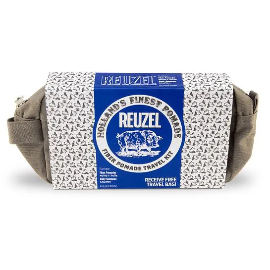 Kit Travel Pomada Fiber Cabellos Cortos 113 gr + Mini Size 35 gr + Daily Shampoo 100 ml