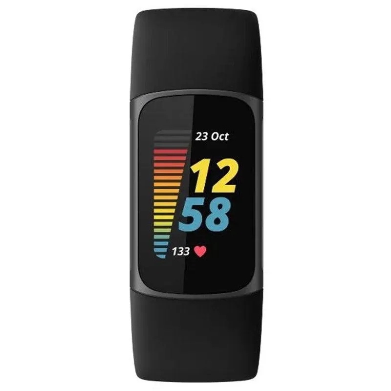 Fitbit Charge 5 Fitness and Health Tracker - Black & Graphite Stainless Steel | 79-FB421BKBK