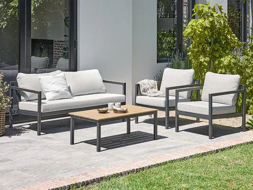 Set lounge BEJSTRUP 4 posti grigio