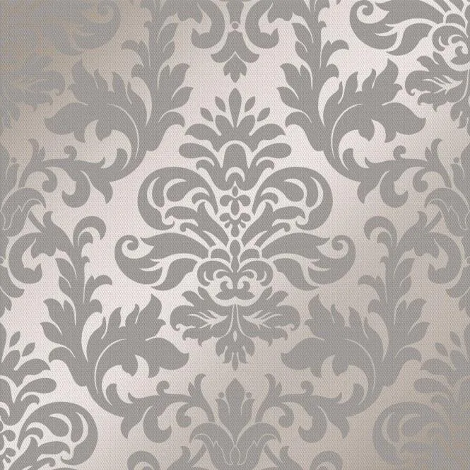 Regency Damask wallpaper in taupe