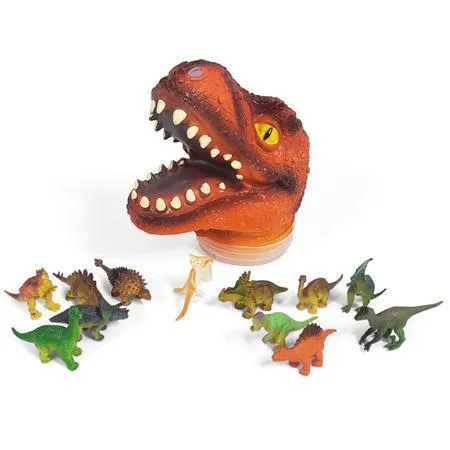 T-Rex Head and Dinosaurs Set