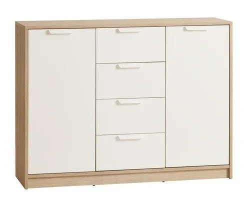 Credenza JENSLEV 2 ante color rovere/bianco