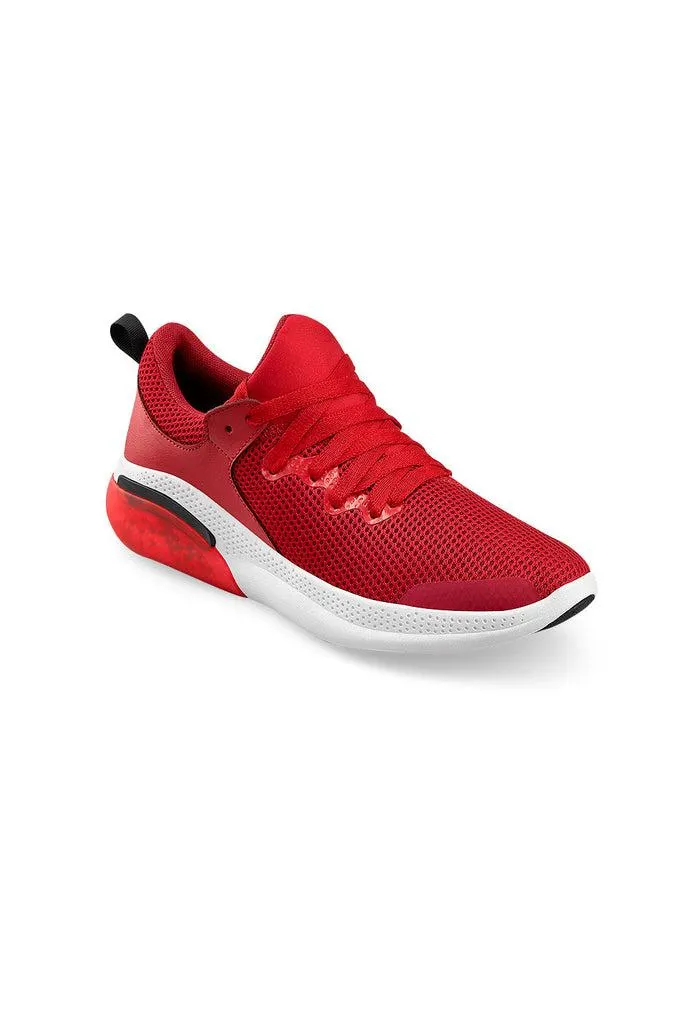 029629 Tenis Casual Caballero Color Rojo Con Burbujas Mayor Soporte