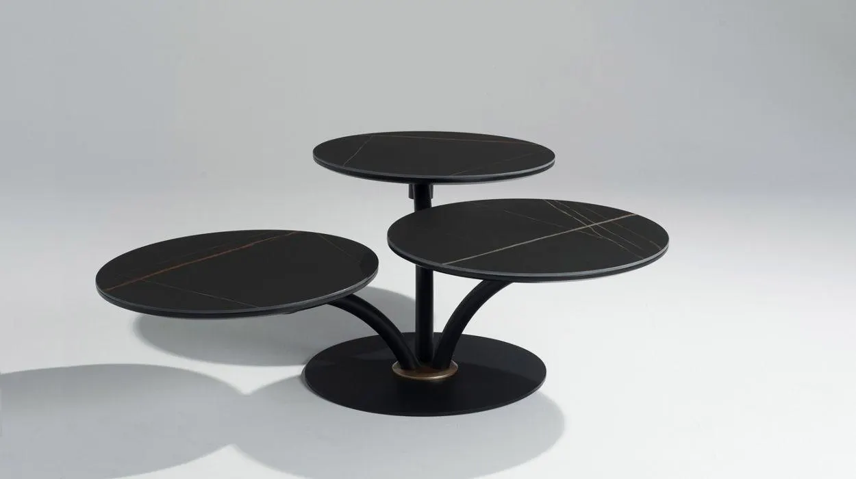 FLORA Table basse pivotante en céramique