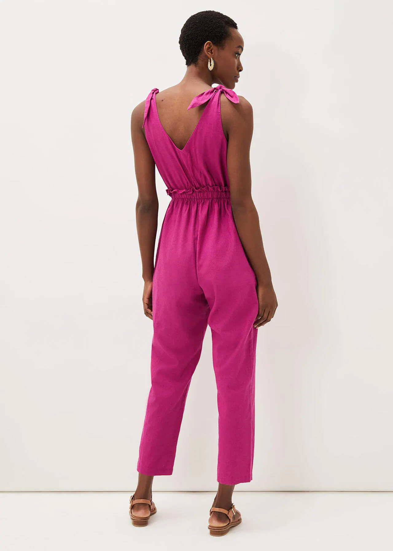 Chessie Linen Tie Jumpsuit