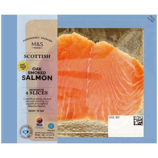 M&S Scottish Oak Smoked Salmon Slices