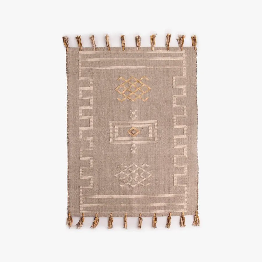 Tapete algodão castanho 70x110 cm BENAGIL